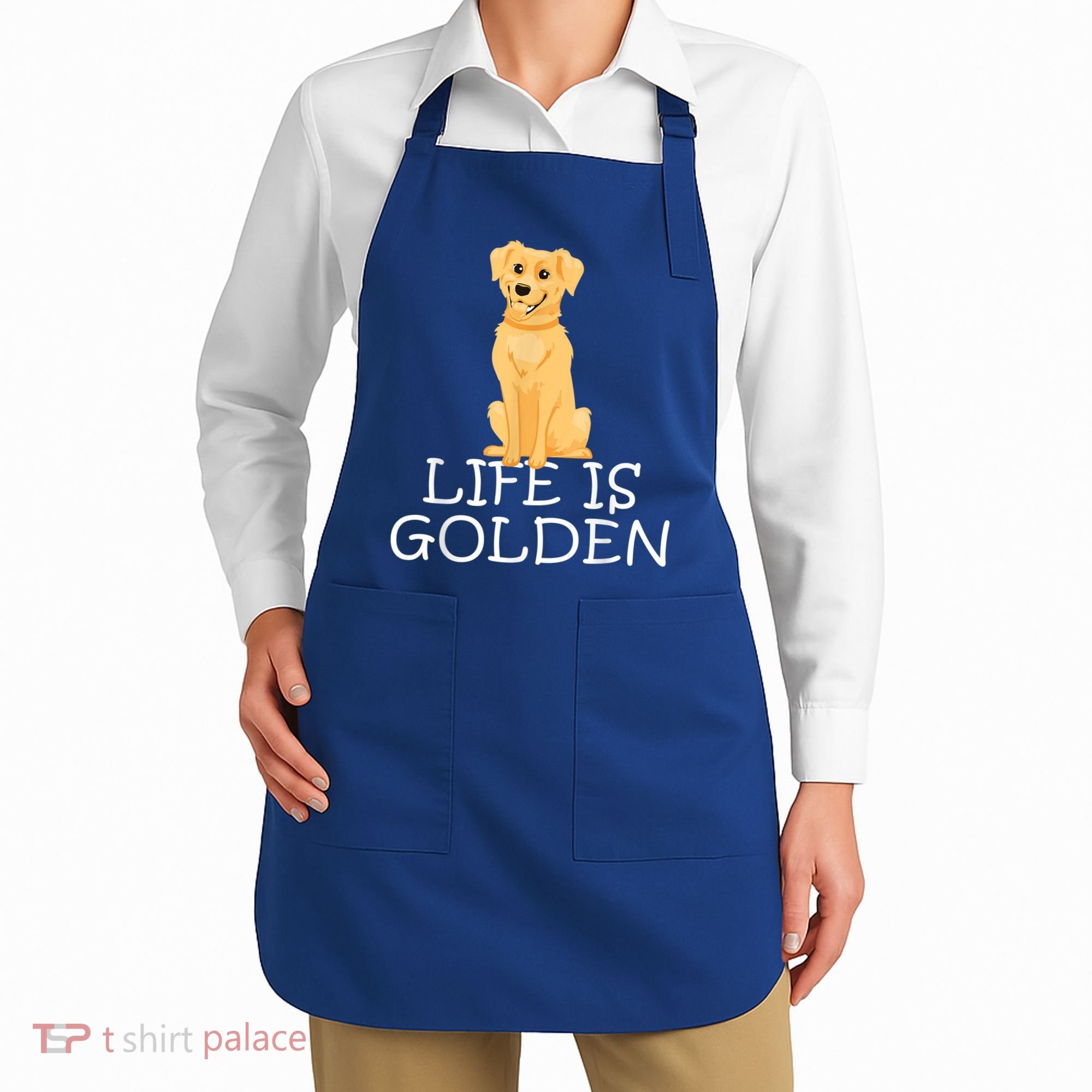 Life Is Golden Retriever Dog Gift Apron