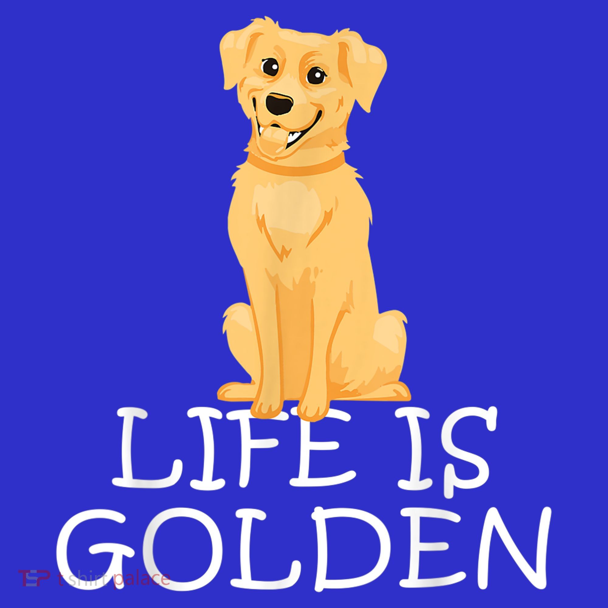 Life Is Golden Retriever Dog Gift Polo