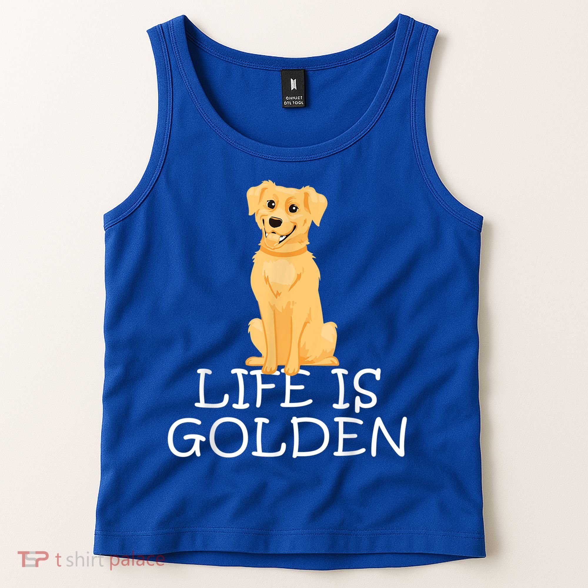 Life Is Golden Retriever Dog Gift Tank Top