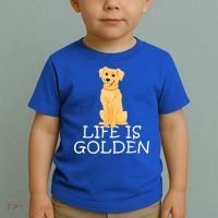 Life Is Golden Retriever Dog Gift Toddler T-Shirt thumb 2