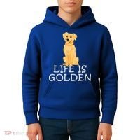 Life Is Golden Retriever Dog Gift Kids Hoodie thumb 4