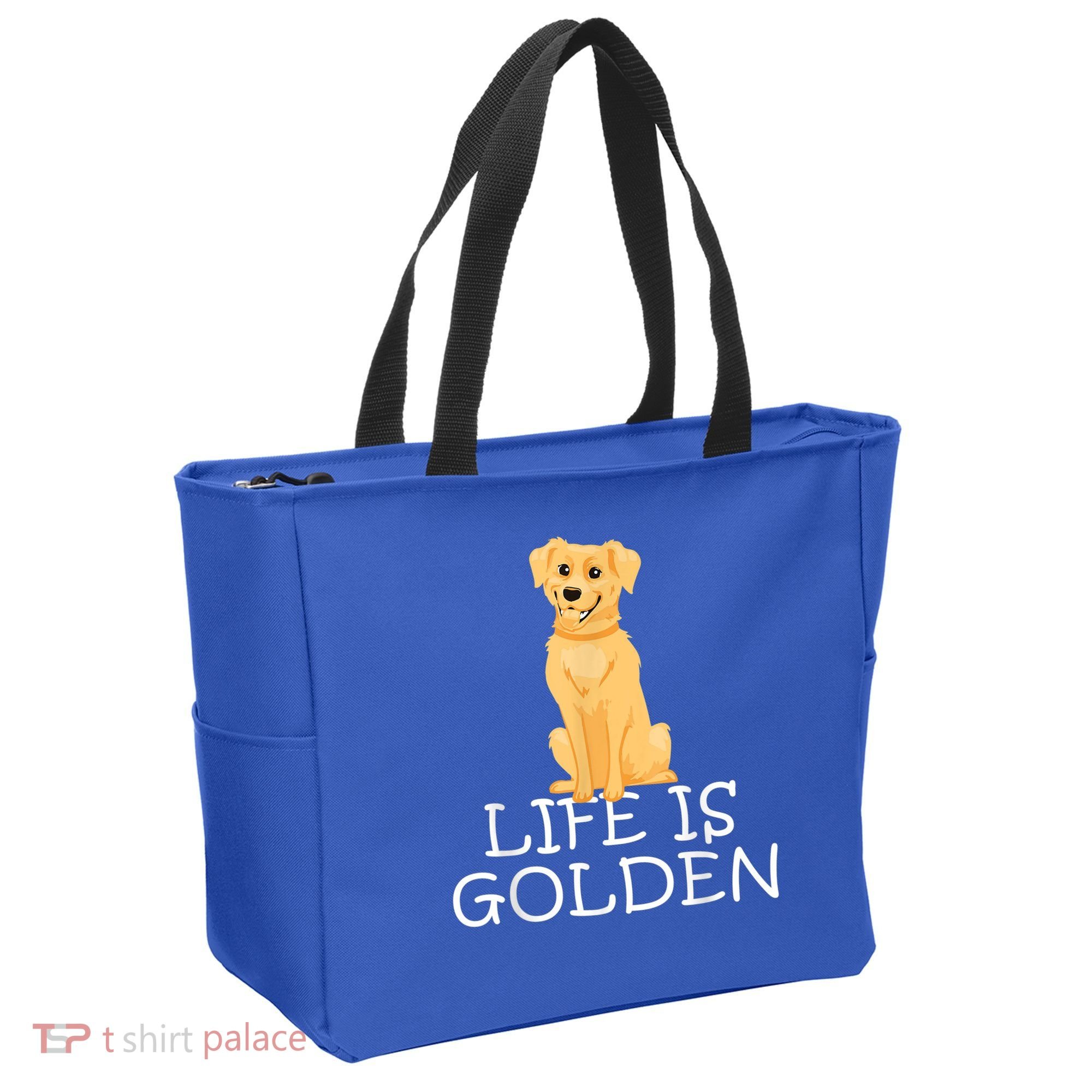 Life Is Golden Retriever Dog Gift Tote Bag