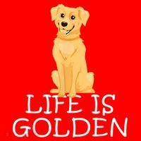 Life Is Golden Retriever Dog Gift Santa Hat thumb 1