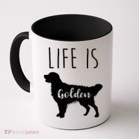 Life Is Golden Golden Retriever Cute Gift Coffee Mug thumb 0