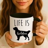 Life Is Golden Golden Retriever Cute Gift Coffee Mug thumb 3