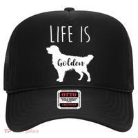 Life Is Golden Golden Retriever Cute Gift Hat thumb 0