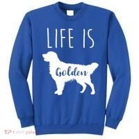 Life Is Golden Golden Retriever Cute Gift Sweatshirt thumb 0
