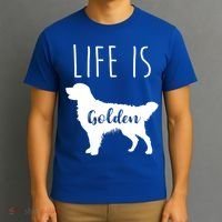 Life Is Golden Golden Retriever Cute Gift T-Shirt thumb 3