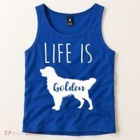 Life Is Golden Golden Retriever Cute Gift Tank Top thumb 2