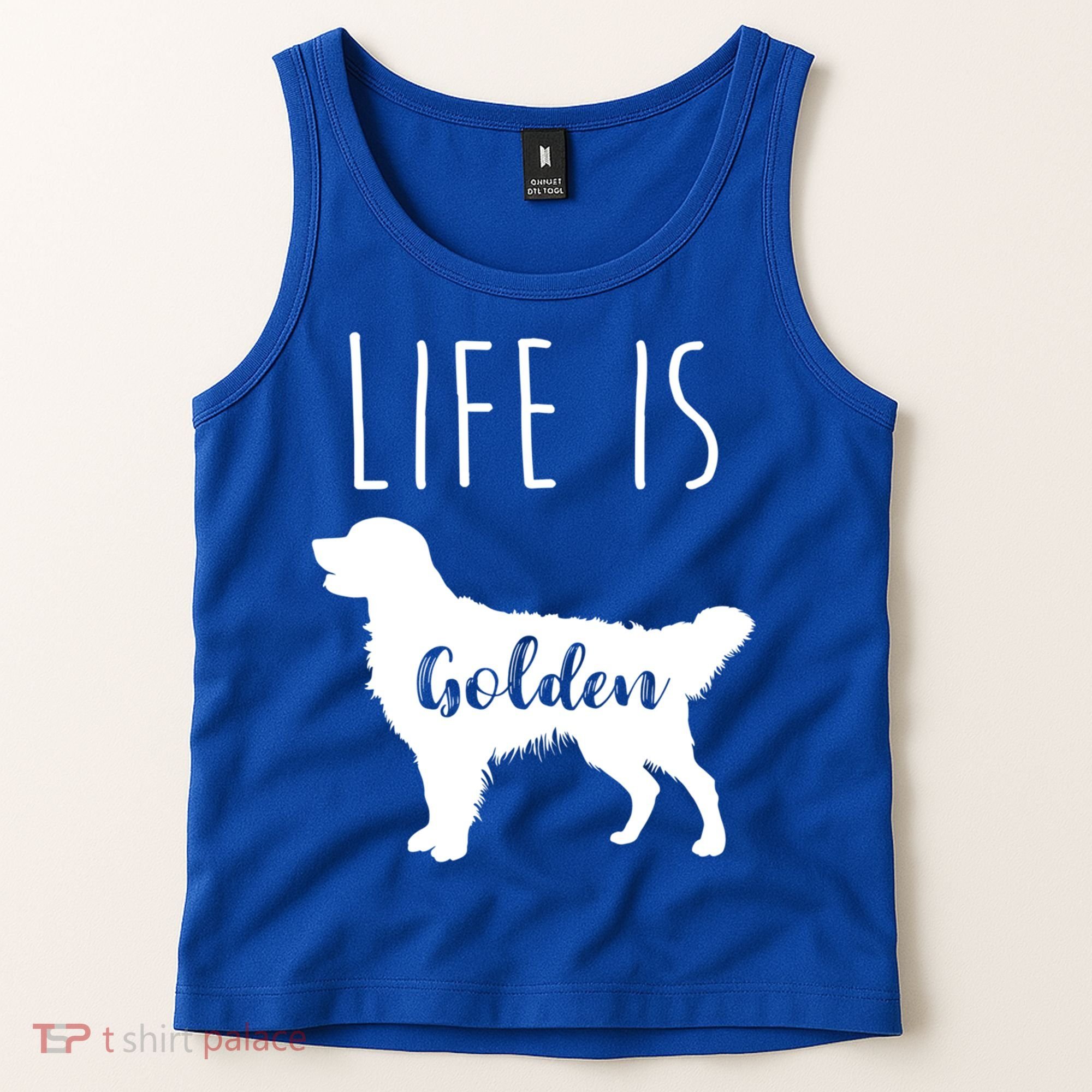 Life Is Golden Golden Retriever Cute Gift Tank Top