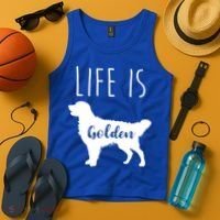 Life Is Golden Golden Retriever Cute Gift Tank Top thumb 4