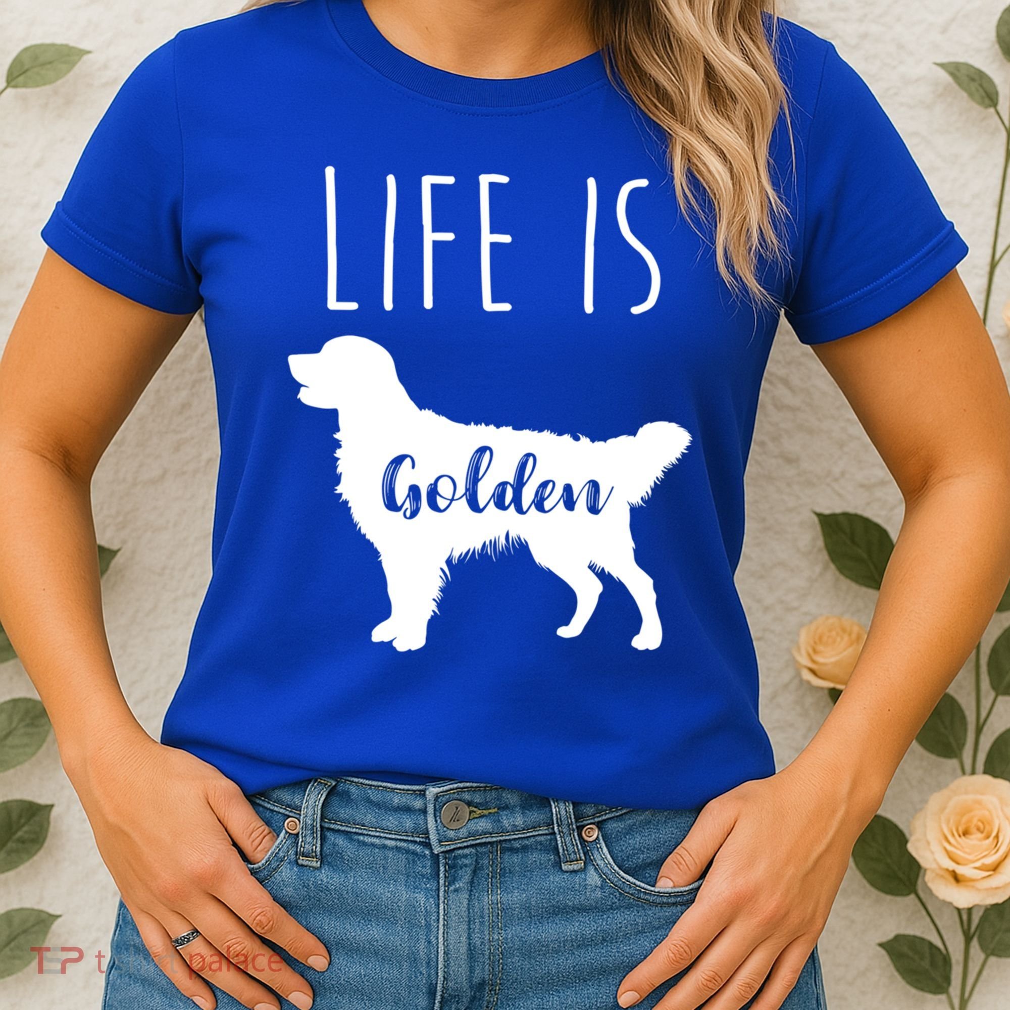 Life Is Golden Golden Retriever Cute Gift Women's T-Shirt