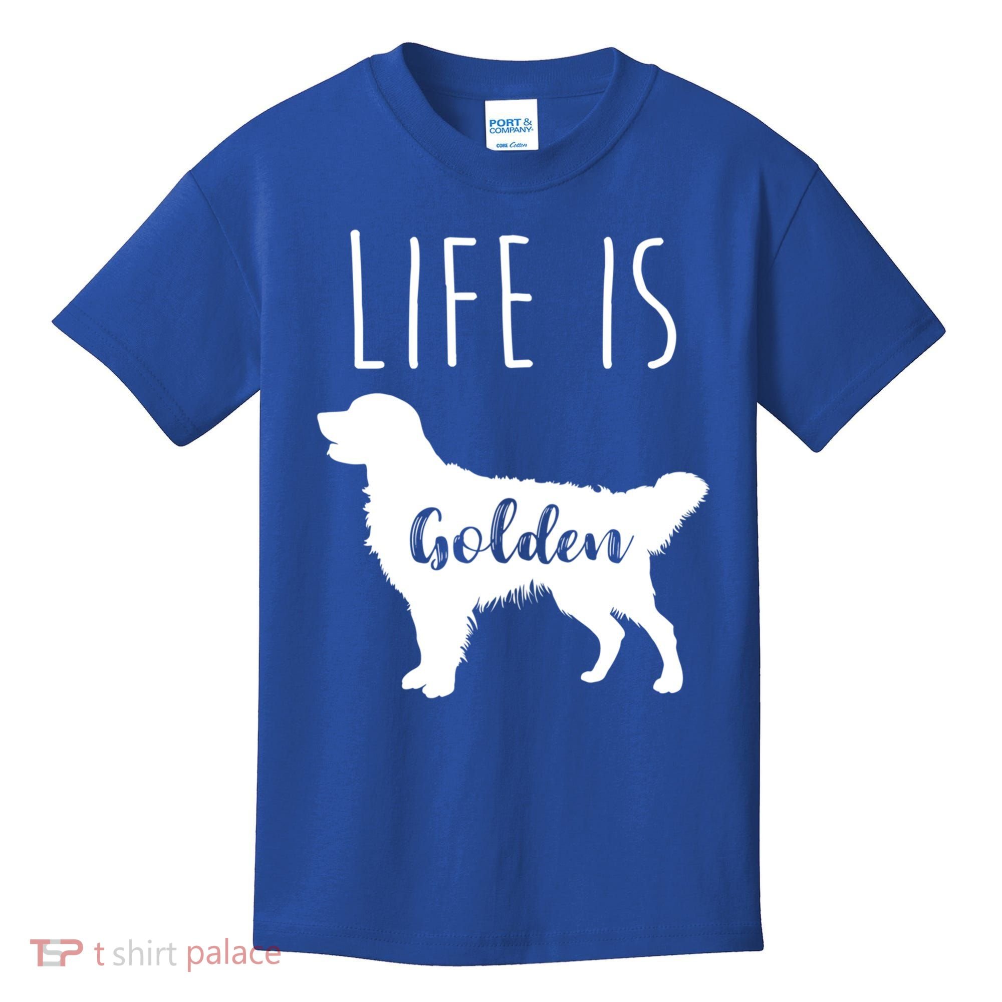Life Is Golden Golden Retriever Cute Gift Kids T-Shirt
