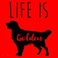 Life Is Golden Golden Retriever Cute Gift Santa Hat thumb 1