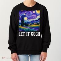 Let It Gogh Funny Art Starry Night Women's Sweatshirt thumb 0