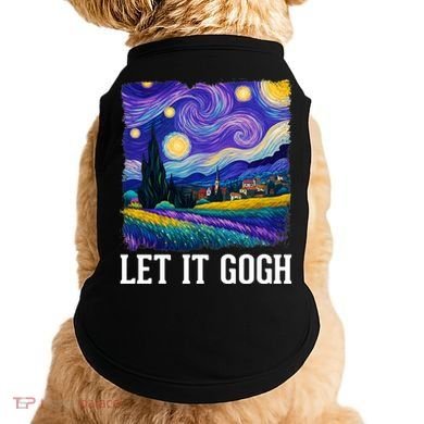 Let It Gogh Funny Art Starry Night Doggie Tank