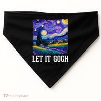 Let It Gogh Funny Art Starry Night USA-Made Doggie Bandana thumb 0