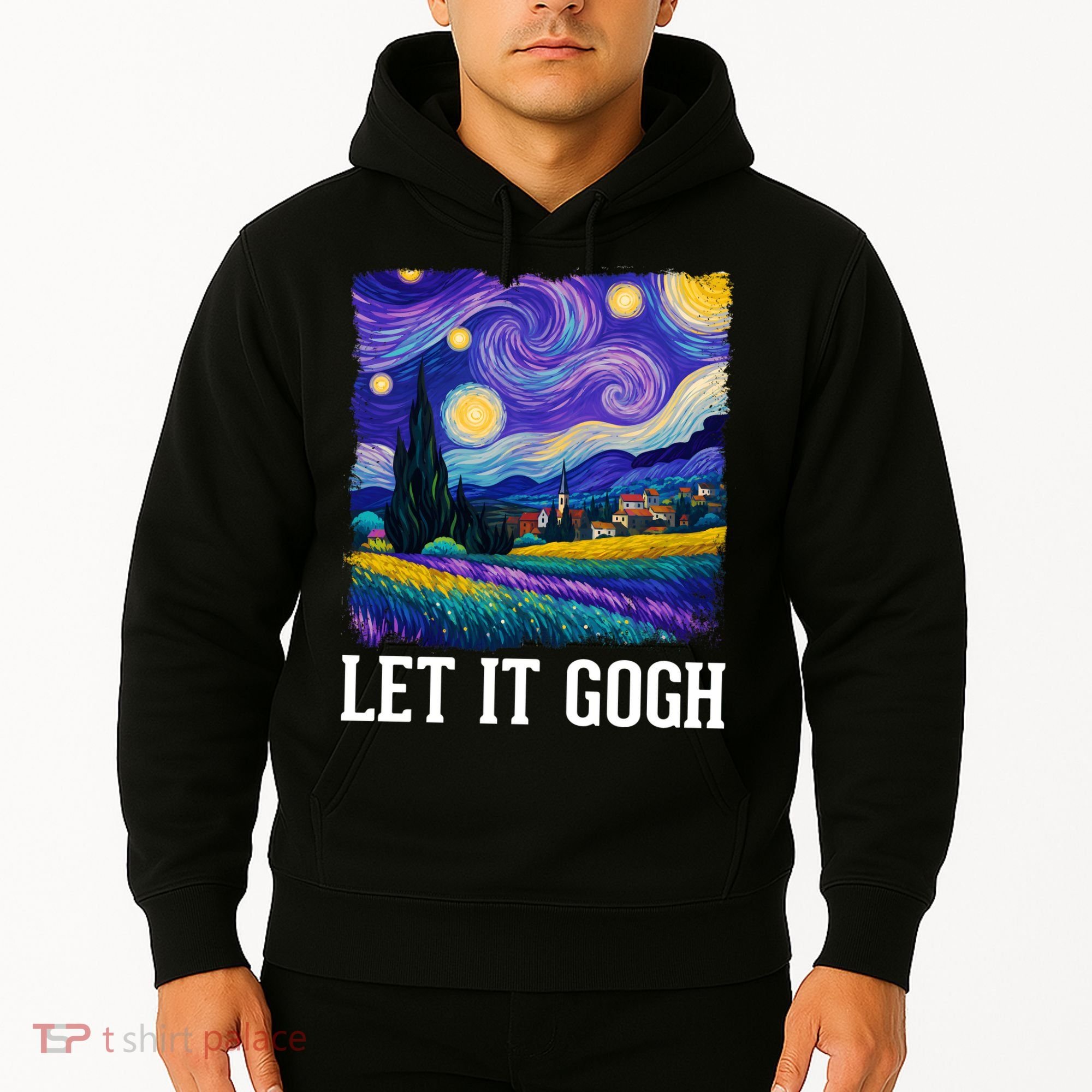 Let It Gogh Funny Art Starry Night Hoodie