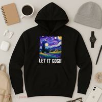 Let It Gogh Funny Art Starry Night Hoodie thumb 3