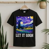 Let It Gogh Funny Art Starry Night T-Shirt thumb 2