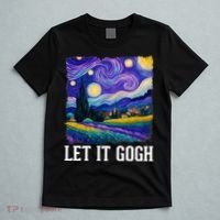 Let It Gogh Funny Art Starry Night T-Shirt thumb 5