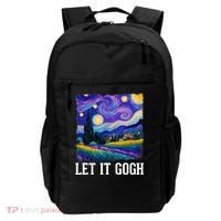 Let It Gogh Funny Art Starry Night Backpack thumb 0
