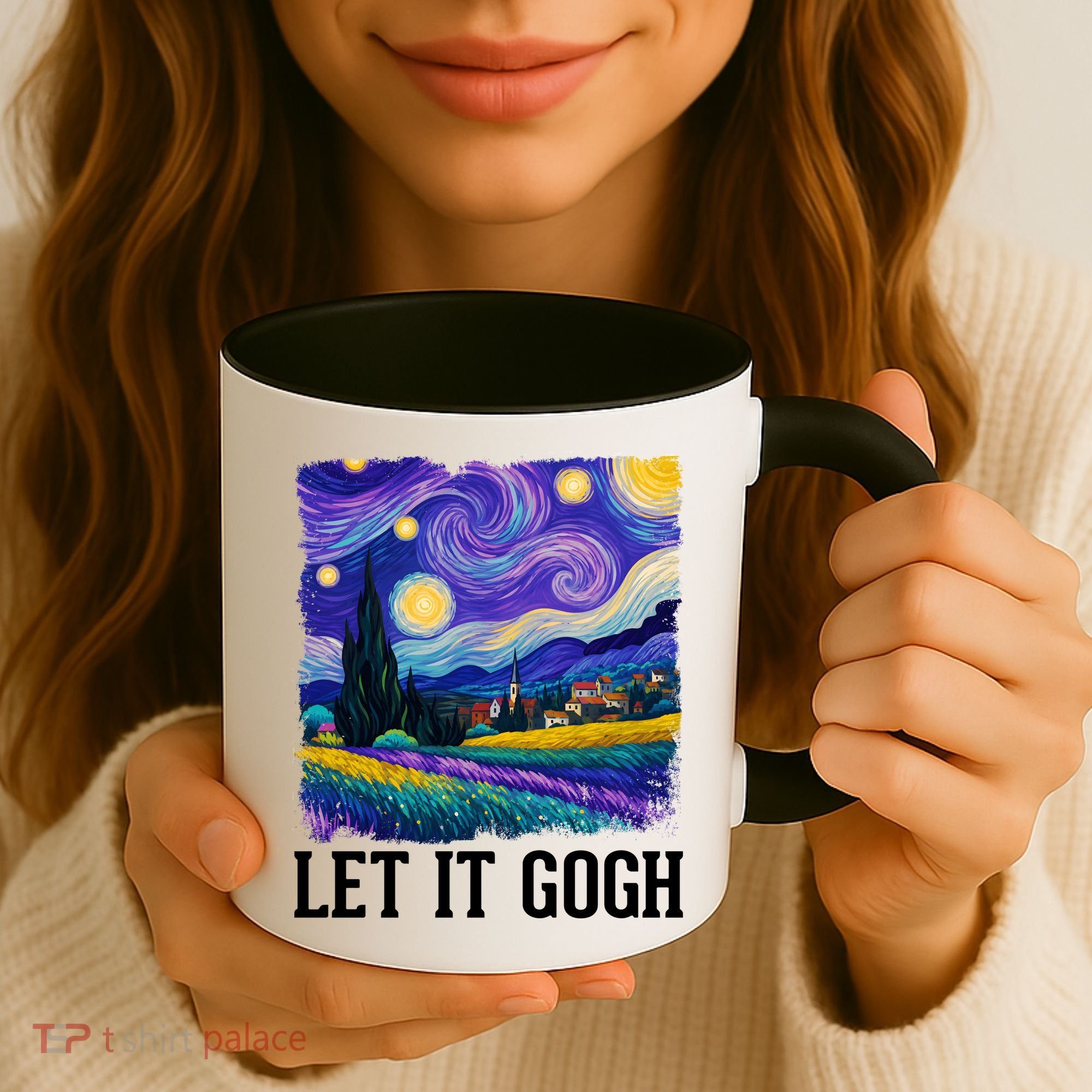 Let It Gogh Funny Art Starry Night Coffee Mug
