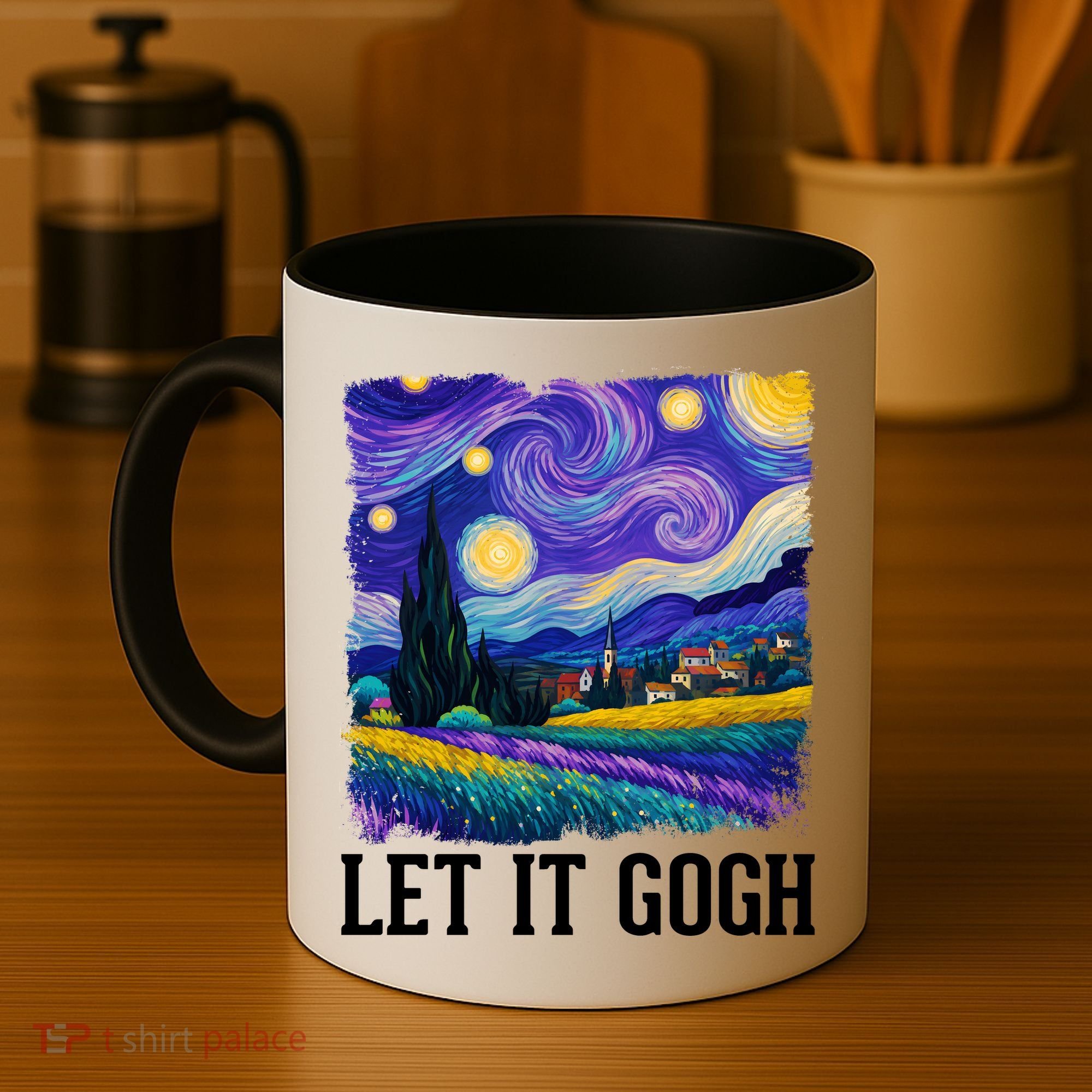 Let It Gogh Funny Art Starry Night Coffee Mug