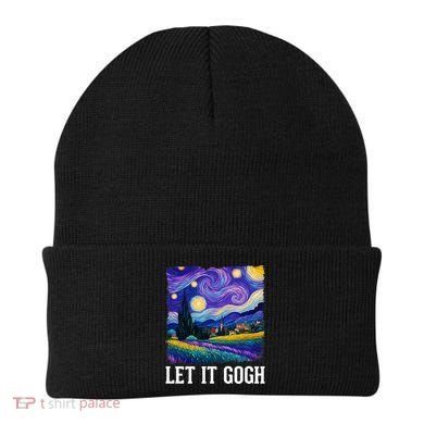 Let It Gogh Funny Art Starry Night Beanie