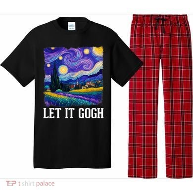 Let It Gogh Funny Art Starry Night Pajama Set