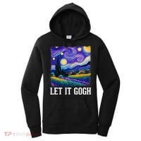 Let It Gogh Funny Art Starry Night Women's Hoodie thumb 0