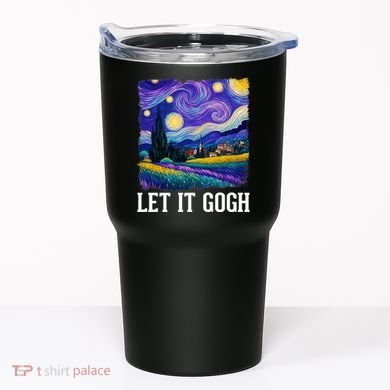 Let It Gogh Funny Art Starry Night Tumbler
