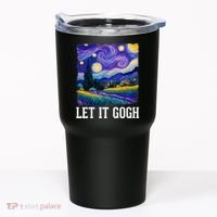 Let It Gogh Funny Art Starry Night Tumbler thumb 0