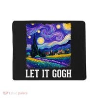 Let It Gogh Funny Art Starry Night Mousepad thumb 0