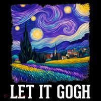 Let It Gogh Funny Art Starry Night Ornament thumb 1