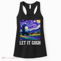 Let It Gogh Funny Art Starry Night Women's Tank Top thumb 0