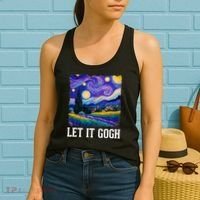 Let It Gogh Funny Art Starry Night Women's Tank Top thumb 2