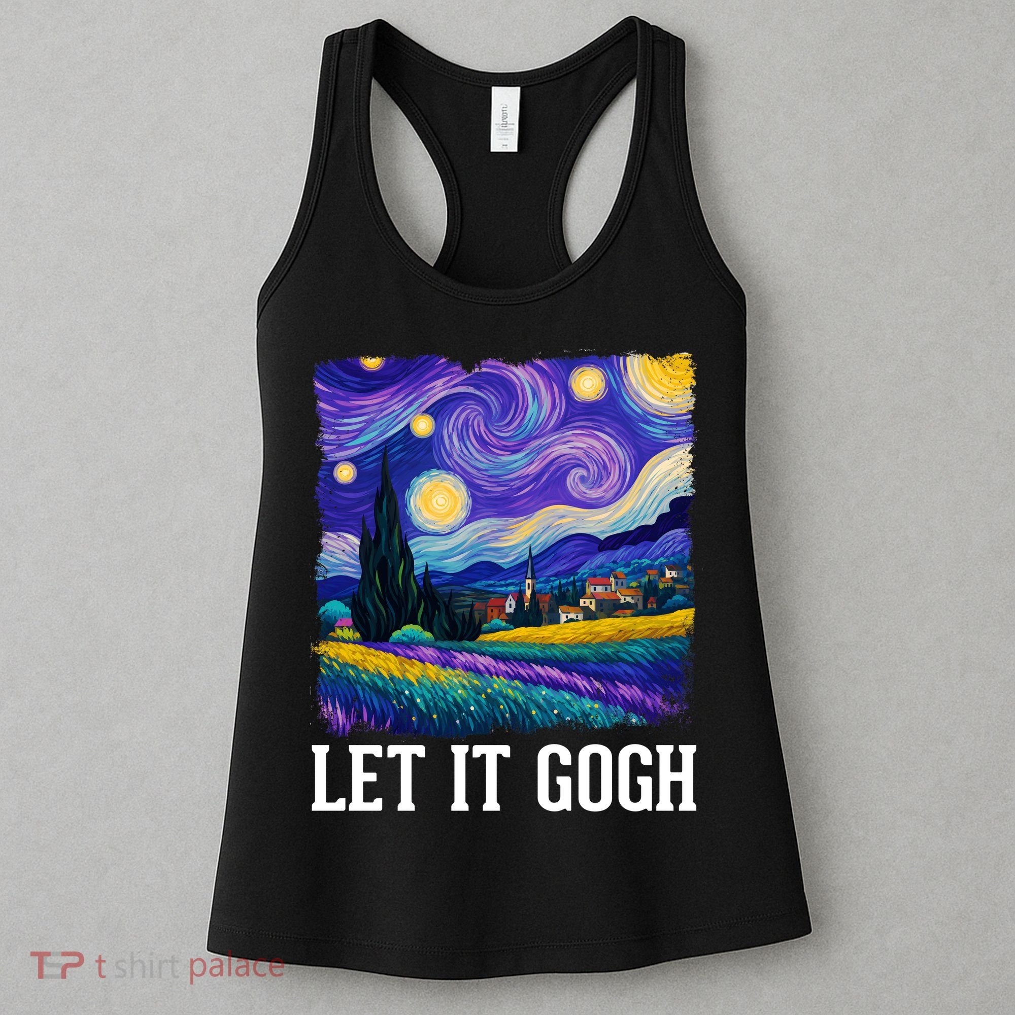 Let It Gogh Funny Art Starry Night Women's Tank Top