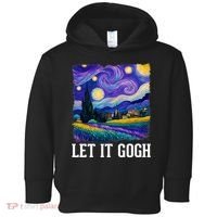 Let It Gogh Funny Art Starry Night Toddler Hoodie thumb 0