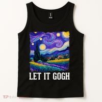 Let It Gogh Funny Art Starry Night Tank Top thumb 2