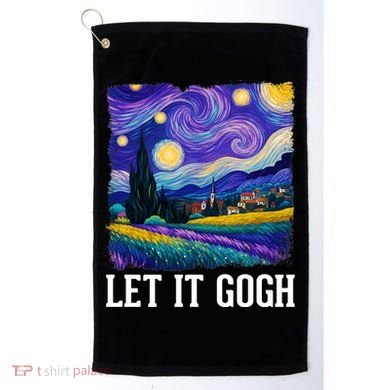 Let It Gogh Funny Art Starry Night Golf Towel