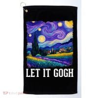 Let It Gogh Funny Art Starry Night Golf Towel thumb 0