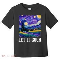 Let It Gogh Funny Art Starry Night Toddler T-Shirt thumb 0