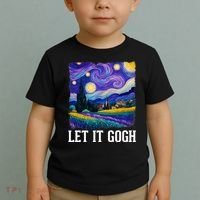Let It Gogh Funny Art Starry Night Toddler T-Shirt thumb 2