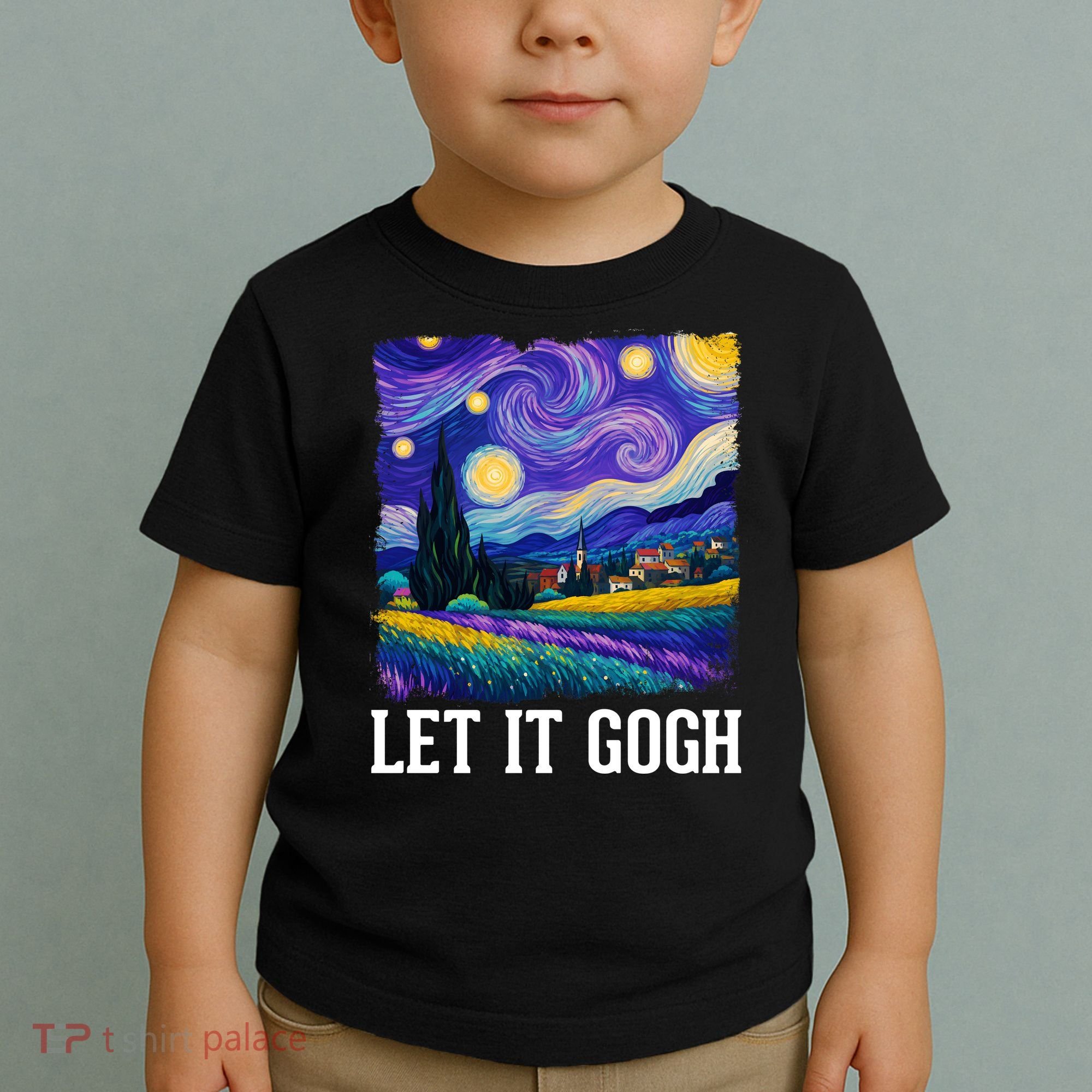 Let It Gogh Funny Art Starry Night Toddler T-Shirt