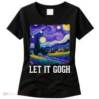 Let It Gogh Funny Art Starry Night Women's T-Shirt thumb 0