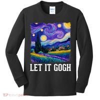 Let It Gogh Funny Art Starry Night Kids Long Sleeve Shirt thumb 0