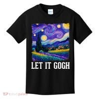 Let It Gogh Funny Art Starry Night Kids T-Shirt thumb 0
