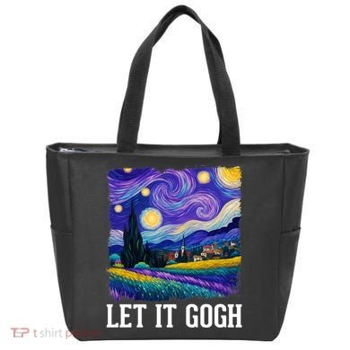 Let It Gogh Funny Art Starry Night Tote Bag