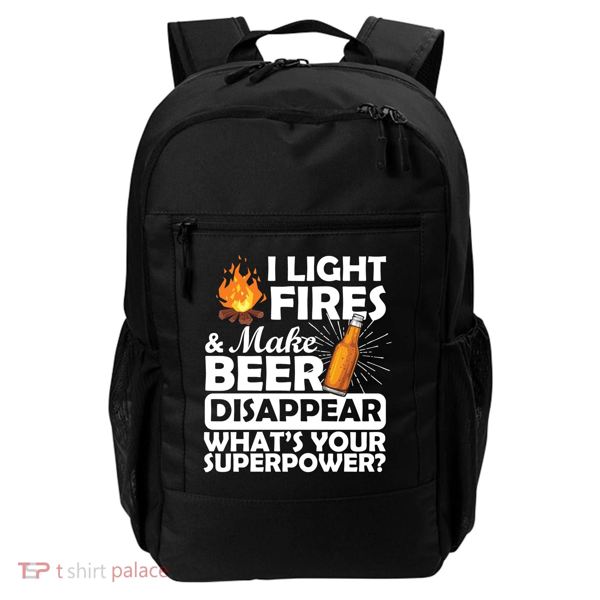 Light Fires Make Beer Disappear Superpower  Backpack